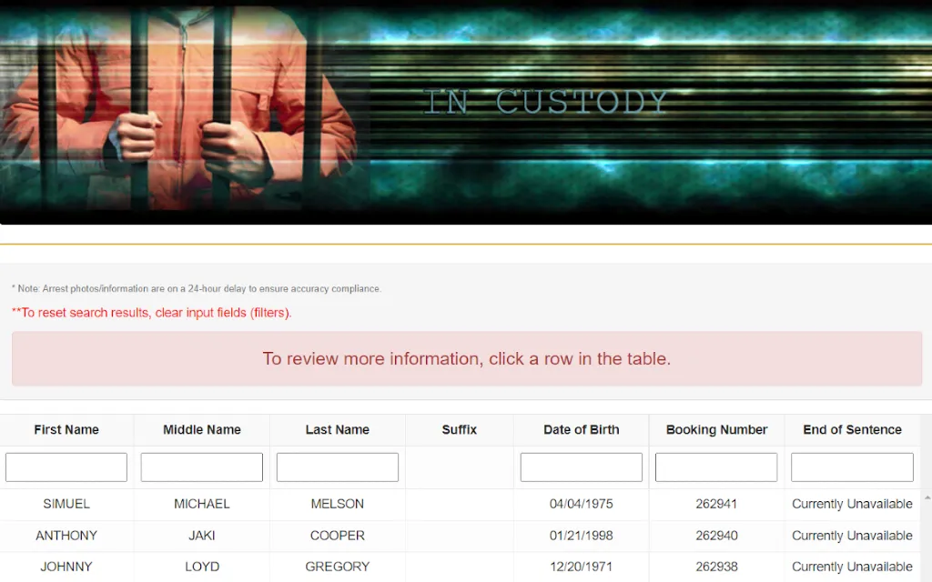 Florida inmate lookup portal used for locating a inmate in FL by name, birth date, booking number and sentence. 